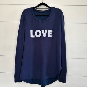 BirdieBee Navy Blue Love Graphic Sweatshirt